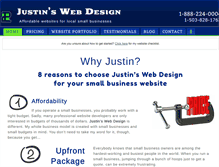 Tablet Screenshot of justinswebdesign.com